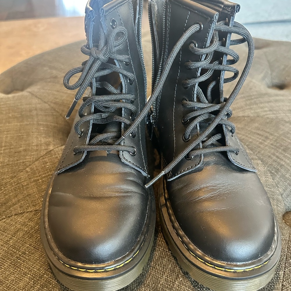Dr. Martens Black Leather Combat Boots
